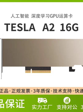 英伟达NVIDIA TESLA A2 16G深度学习AI推理GPU服务器加速运算显卡