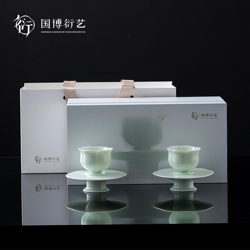 中国国家博物馆冰绿釉宋式杯盏套装精致国风茶具送长辈新春礼物,节庆用品/礼品,创意礼盒/礼品套组,淘宝优惠券,粉丝福利购,淘宝优惠卷