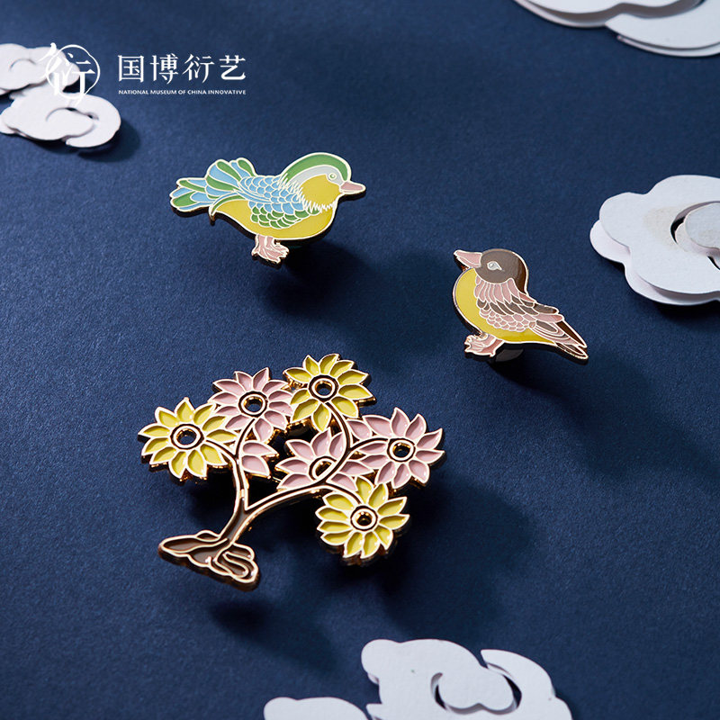 中国国家博物馆岁月静好胸针徽章首饰生日礼物送配饰礼盒文创礼品