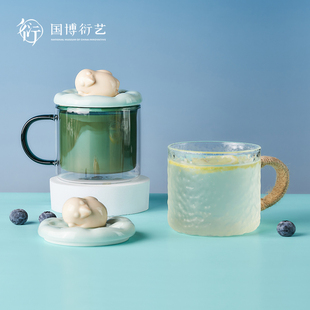 中国国家博物馆躺赢淘气儿马克杯陶瓷杯创意杯子情侣礼物送朋友