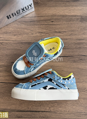 鞋有亿  2025秋冬新款白蓝色鮀品板鞋女小众原创时尚休闲运动板鞋