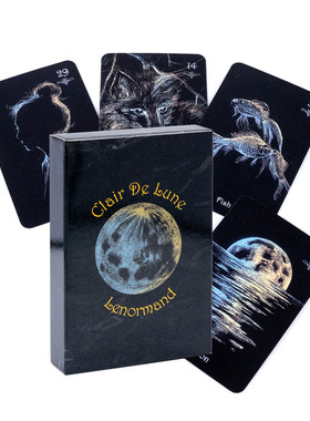限量 Clair de Lune Lenormand 月光利雷诺曼卡 线条勾勒雷诺曼