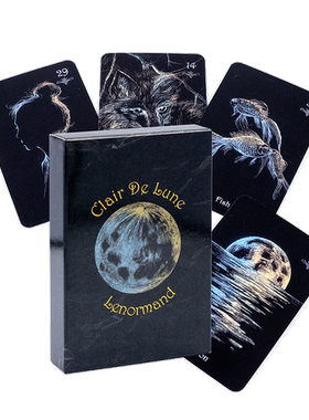 光线勾勒利诺曼 黑色酷炫月光雷诺曼 Clair de Lune Lenormand