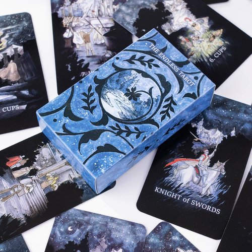 蓝色系无尽之旅塔罗牌 曲径通幽星空深邃塔罗牌 endless tarot
