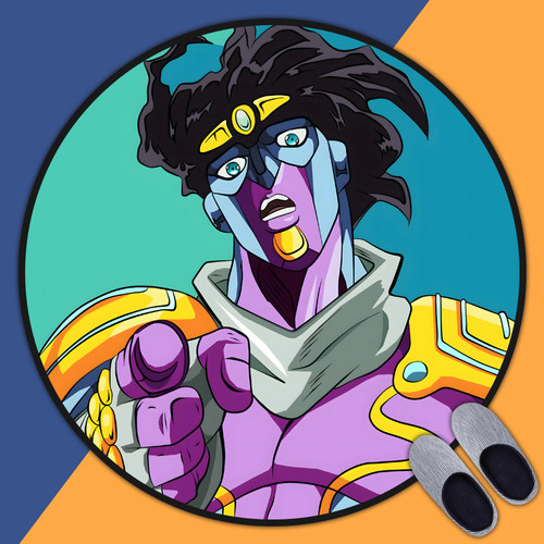 JOJO的奇妙冒险电脑转椅圆形地垫