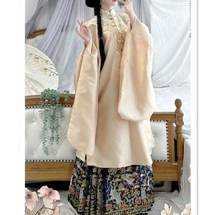 清仓处理 仿妆花一片式 花间兔 明制云肩长衫 马面裙 墨晨烟雨