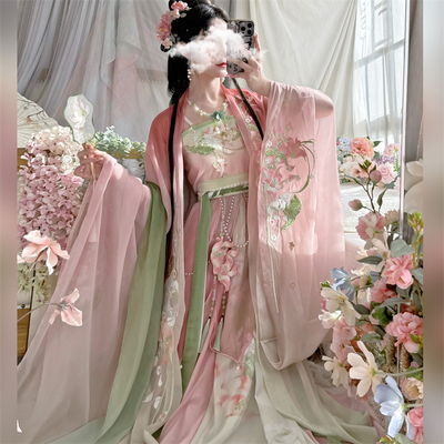 墨晨烟雨藕莲诃子裙五件套