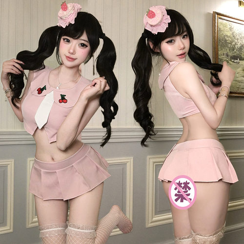 性感内衣短裙两件套JK制服百褶裙