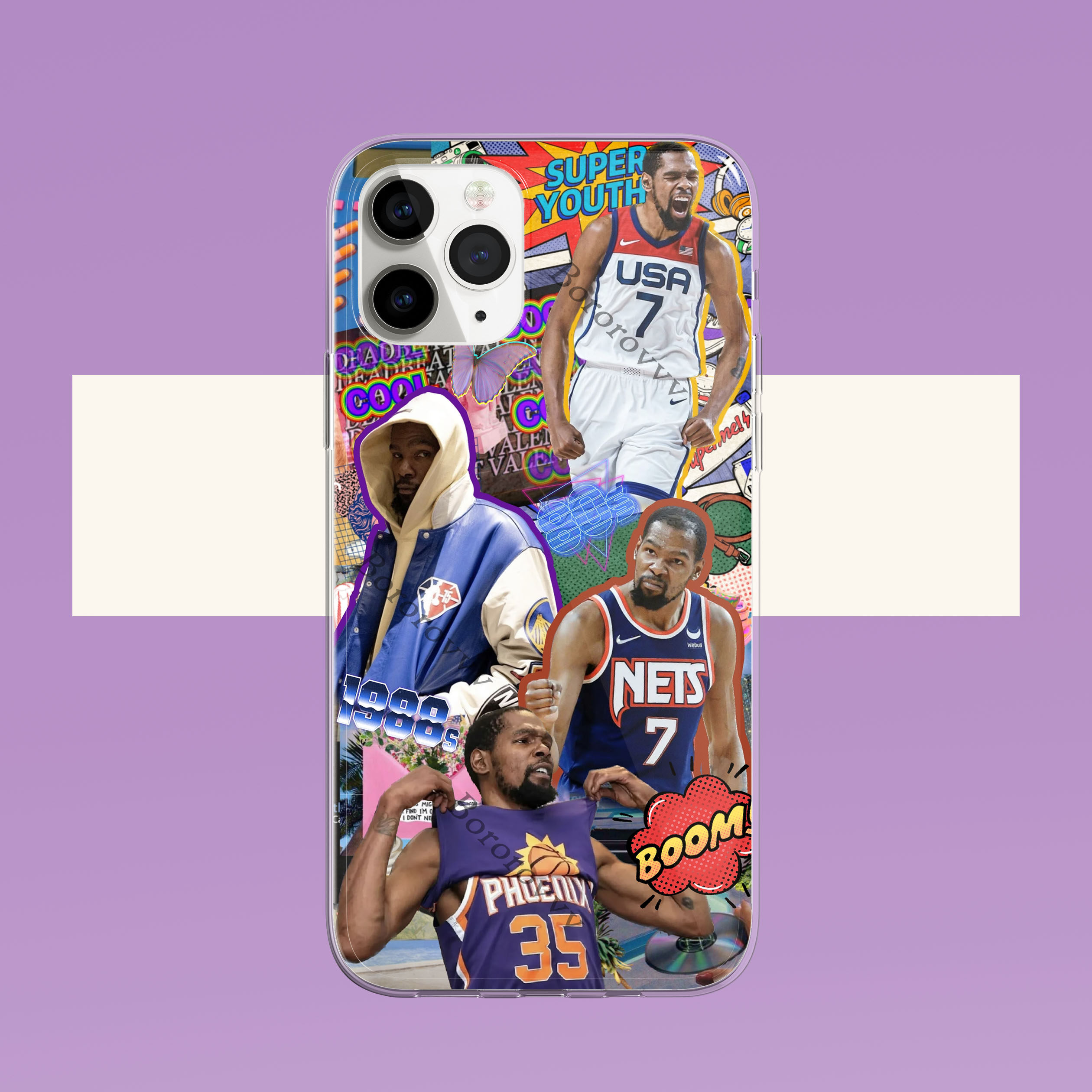 NBA凯文杜兰特手机壳 适用于苹果14安卓小米vivoOPPO三星华为红米iPhone