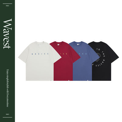 WAVEST 24SS BASICS LOGO印花 冰感透气抗皱简约T恤