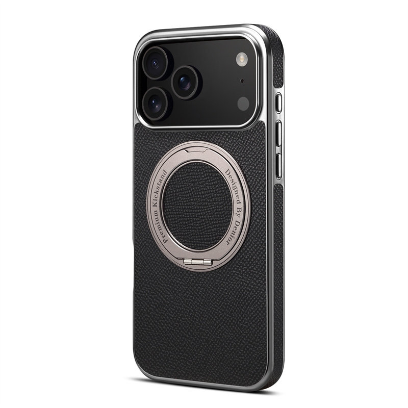 适用iPhone17ProMax手机壳真皮全包边防摔17Pro保护套带磁吸支架Air外壳1615商务男女