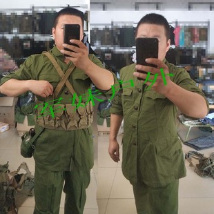 上世纪70年代库存 老式65服装老式棉涤卡正品老货老干部中山装