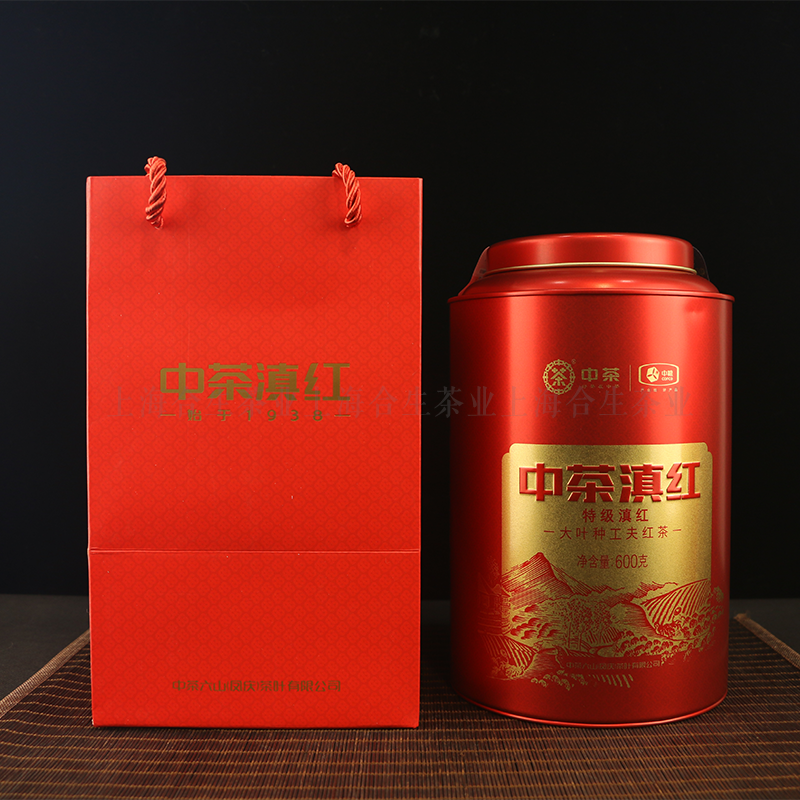 中茶云南凤庆特级蜜香滇红大叶种工夫红茶600g散茶铁罐 中粮茶叶