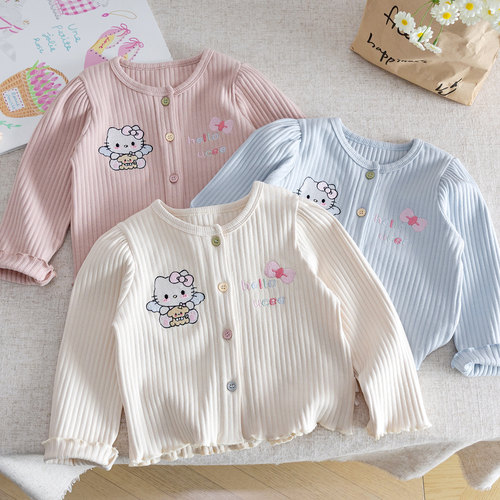 女童外套圆领春季小宝宝开衫