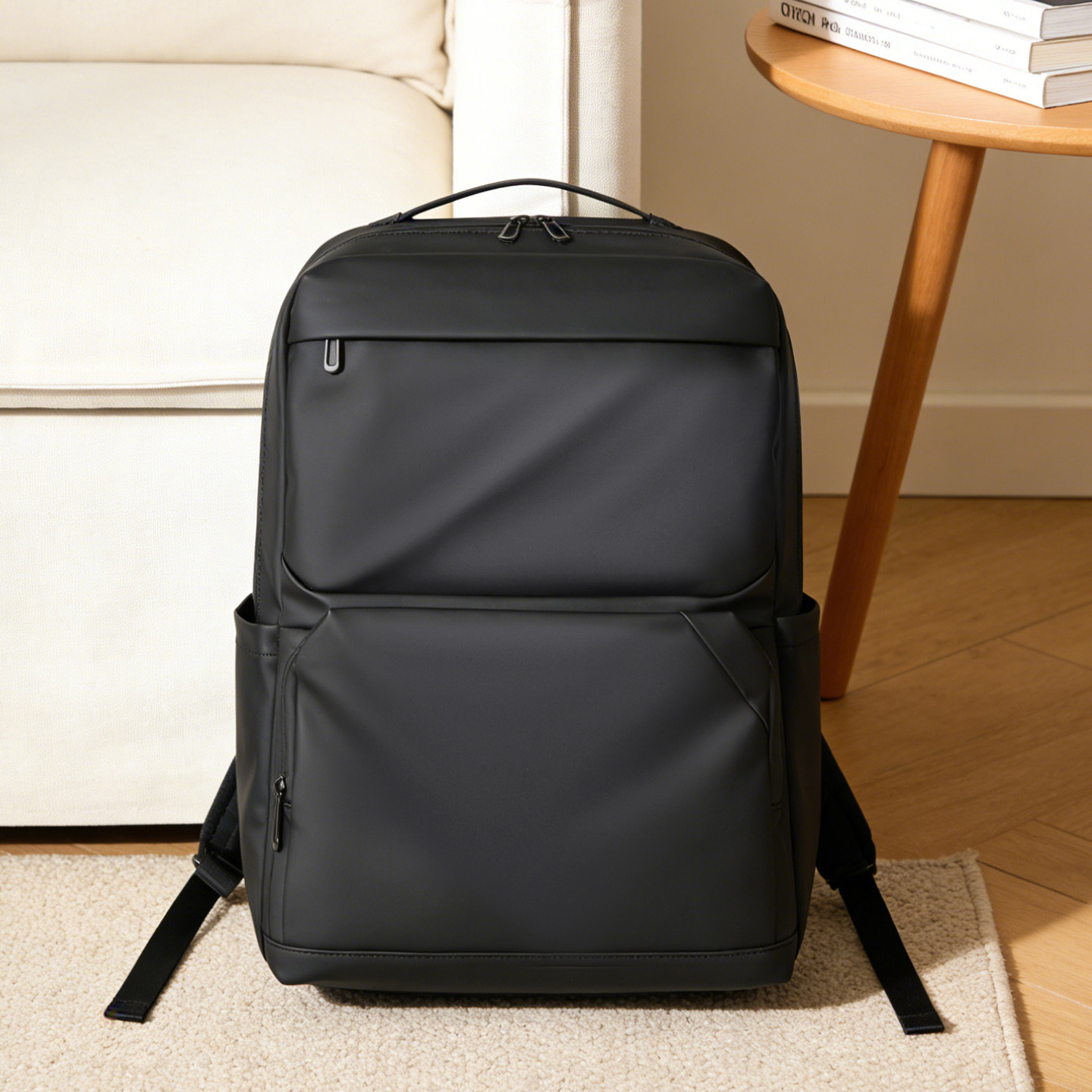 男士双肩包休闲简约风大容量轻便电脑包防水青年书包护脊透气包邮