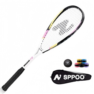 初学者女士专业超轻壁球拍青少年训练壁球球拍女送壁球拍套吸汗带