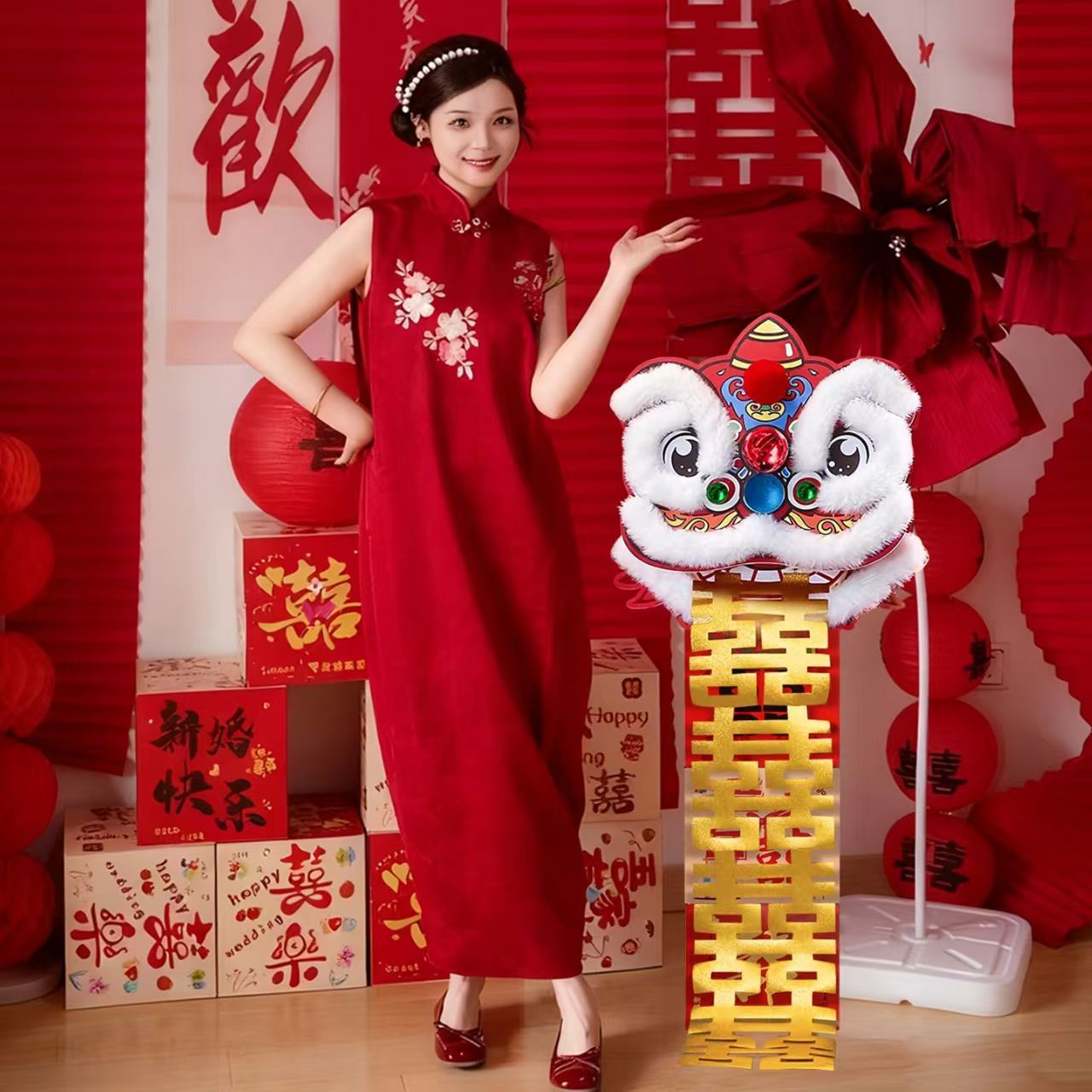 结婚新娘婚房布置装饰拍照用品图片