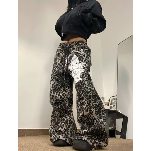 大码宽松破洞街头做旧拉链垂感