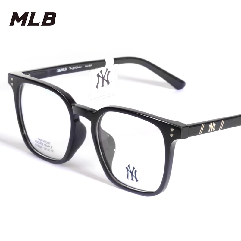 MLB纽约洋基黑框眼镜框镜架女大框可配度数防蓝光近视眼镜男8008
