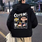 冬季 棉衣加厚羽绒外套男新款 痞帅港风宽松保暖学生面包服连帽棉袄