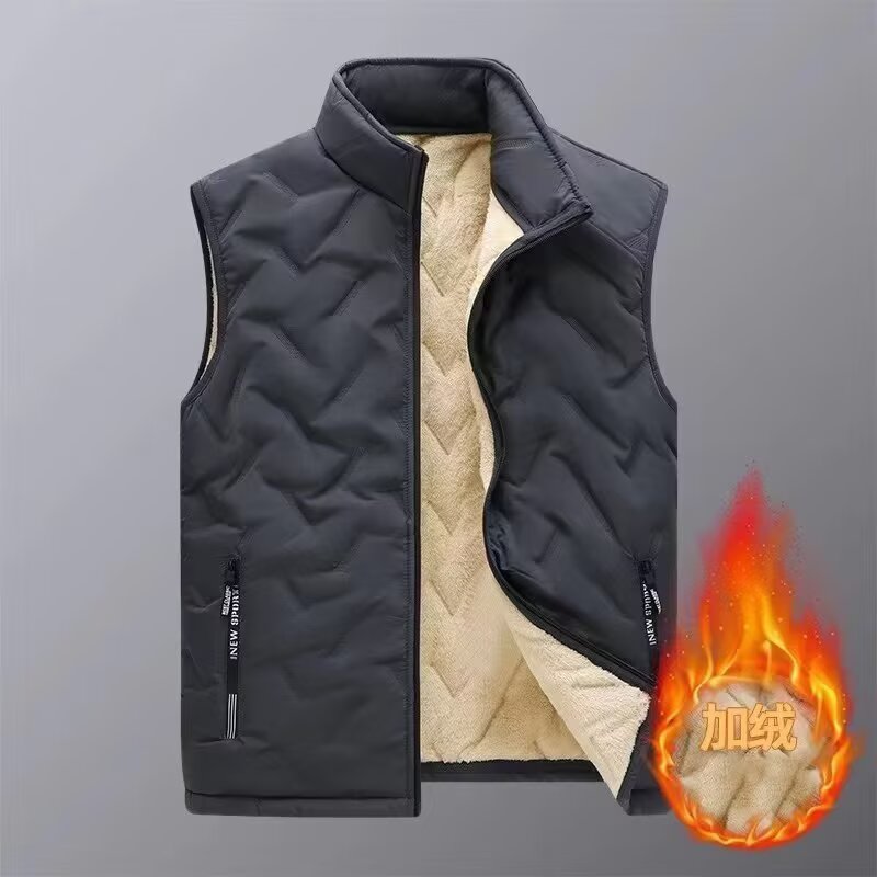 羊羔绒马甲男士秋冬季新