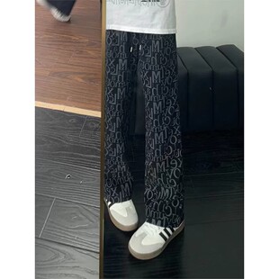直筒灯芯绒裤子男款夏季2026新款男生大码卫裤宽松阔腿休闲裤男裤