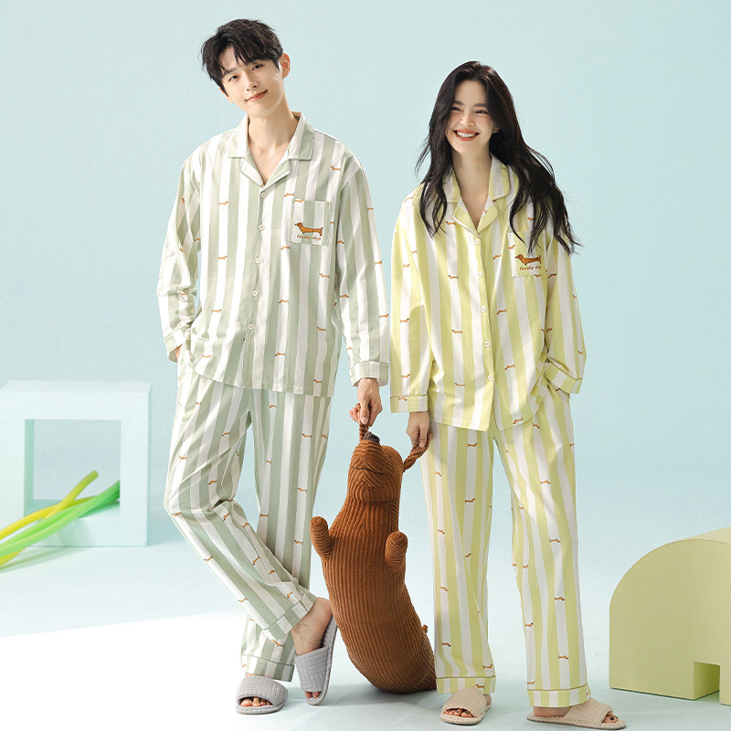 睡衣男女纯棉卡通家居服