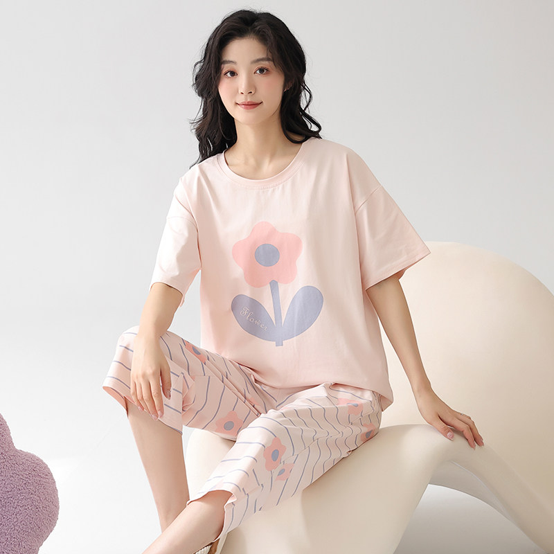 睡衣女纯棉休闲家居服