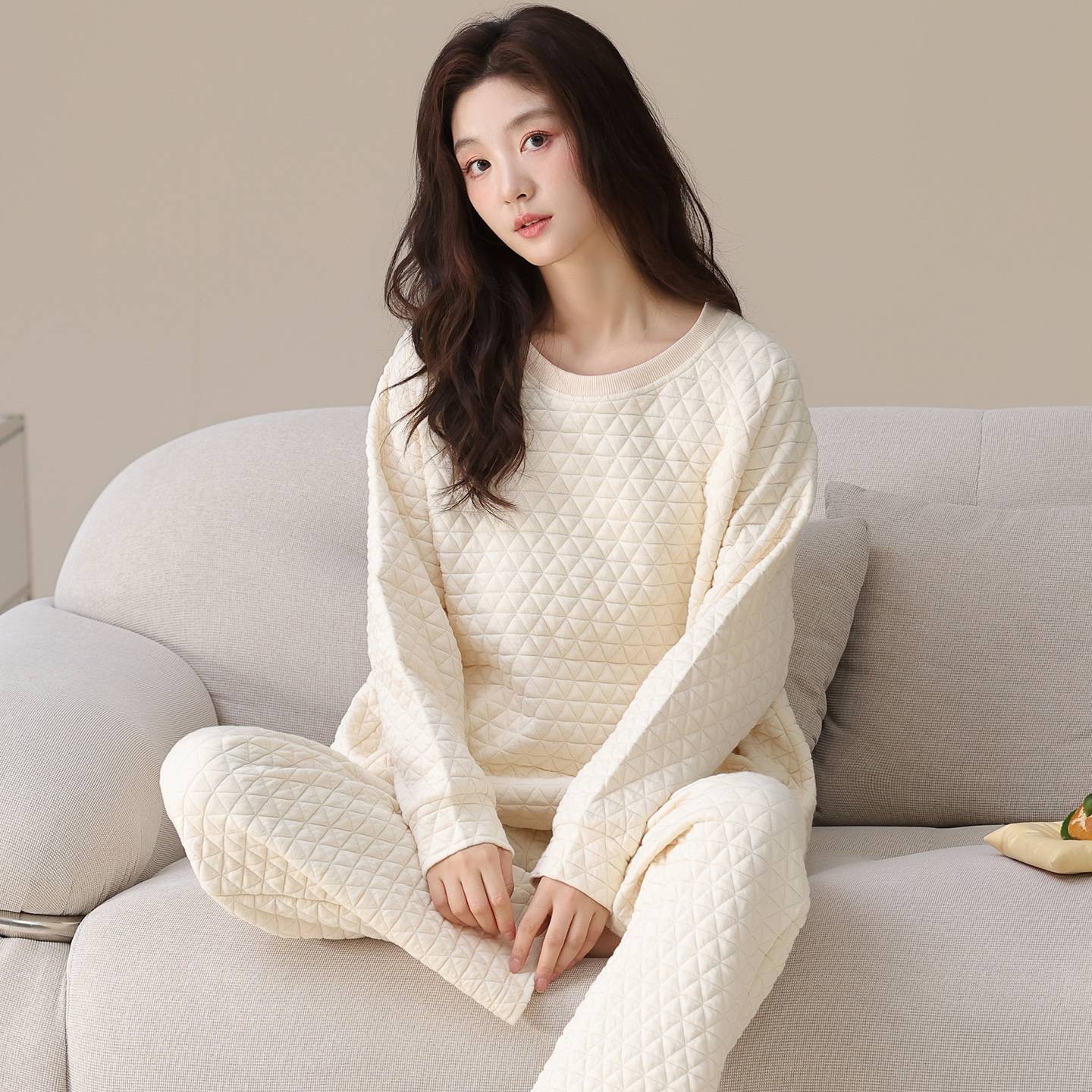 保暖长袖可外穿家居服2025新款