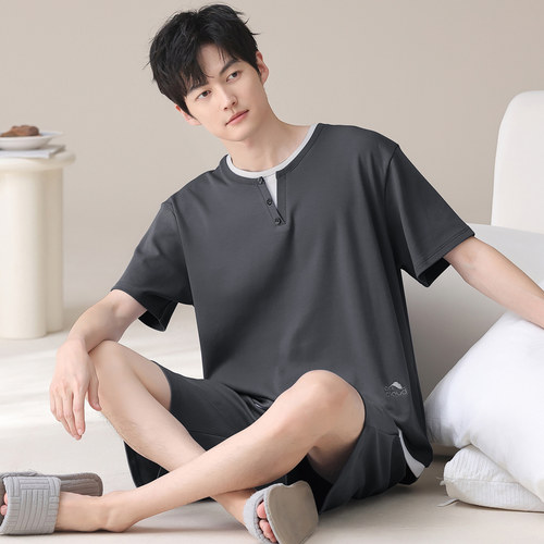 可外穿宽松男款大码家居服套装