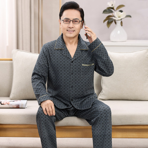 中老年爸爸大码休闲可外穿家居服