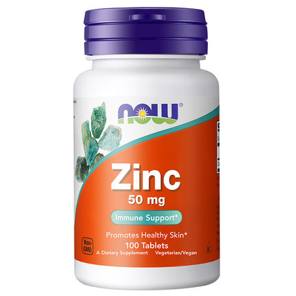 美国NOW诺奥男士补锌片葡萄糖酸锌zinc精子备孕50mg*100片