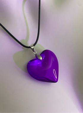 爱心吊坠水晶男女通用玻璃种项链