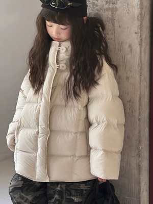 韩国童装2025冬新款羽绒服加厚中大童90白鸭绒男女童保暖时尚外套
