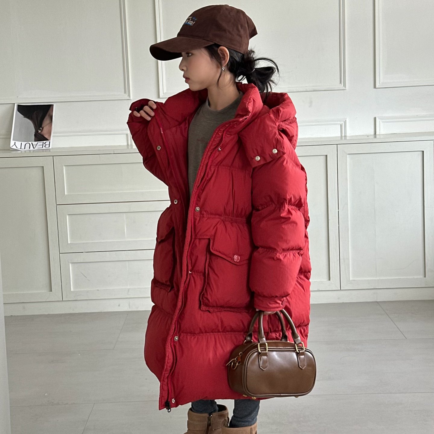 童装2025冬季男女童加厚白鸭绒羽绒服中长款韩版中大童宝宝外套潮