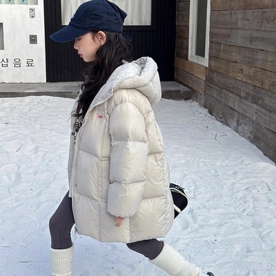 韩版童装2025儿童90鹅绒加厚中长款羽绒服男女中大童冬季保暖外套