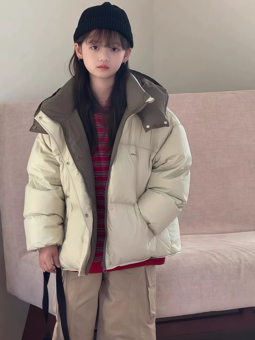 韩国儿童加厚羽绒服2025新款中大童双面穿男女童白鸭绒保暖外套潮