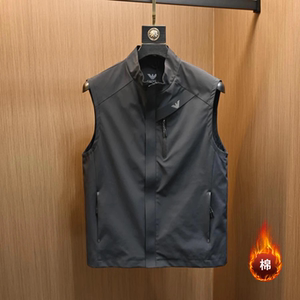 秋季新款男士潮牌高级轻奢气质立领马甲上衣时尚休闲商务百搭简约