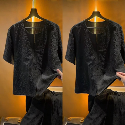 夏季新款男士时尚简约高级感T恤