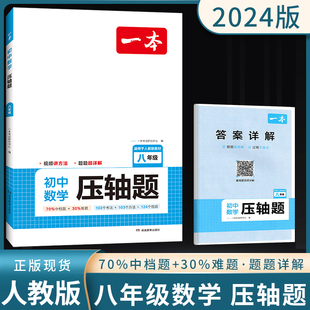 一本八年级数学压轴题初中数学有理数方程初二数学必刷题8年级上下册通用版 2024版 数学专题专项训练解题方法数学模板例题练习题册