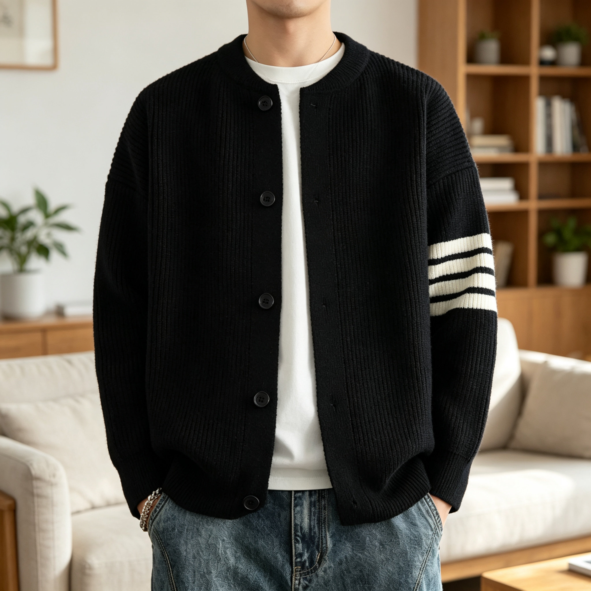 格慕男装开衫外套针织衫毛衣男四针织衫/毛衣