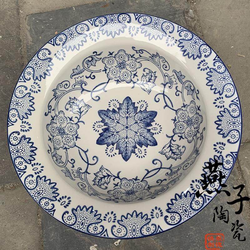 燕子瓷轩景德镇陶瓷器手绘青花星心果盘三脚果篓零食盘摆件外贸瓷,家居饰品,果盘/果篓,淘宝优惠券,粉丝福利购,淘宝优惠卷