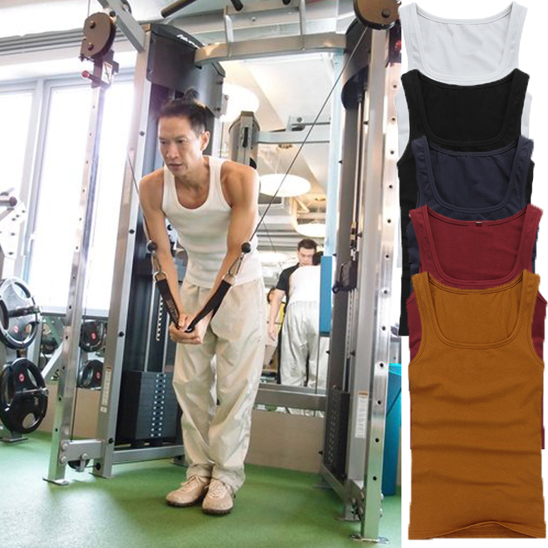 方领白色紧身弹力背心激战同款