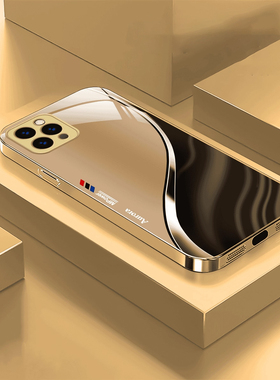 鎏金钢化玻璃适用苹果11手机壳iphone11promax新款2026网红爆款高档全包防摔保护套11Pro男女款爆款独特外壳