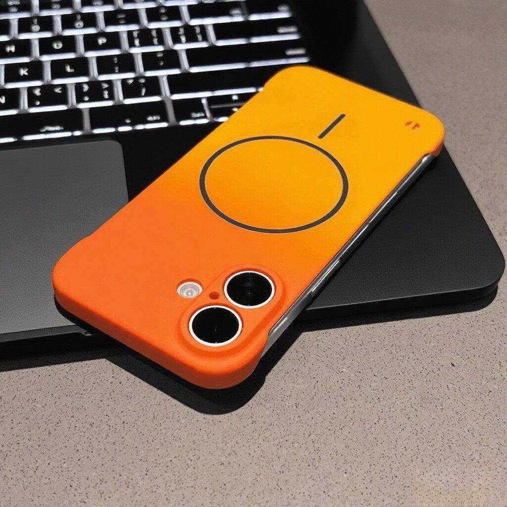 渐变无边框磁吸适用苹果17promax手机壳华为荣耀vivooppo小米15高级感小众外壳mate70pro独特超好看ins保护套