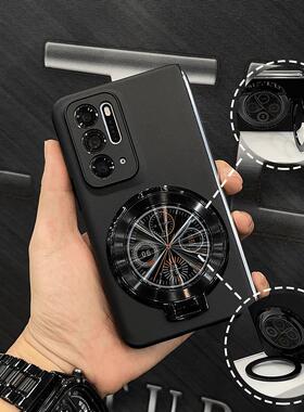 适用oppofindn手机壳FindN2Flip金属漆折叠磁吸折叠支架壳N3Flip折叠屏男士商务简约女款小众不撞款保护壳