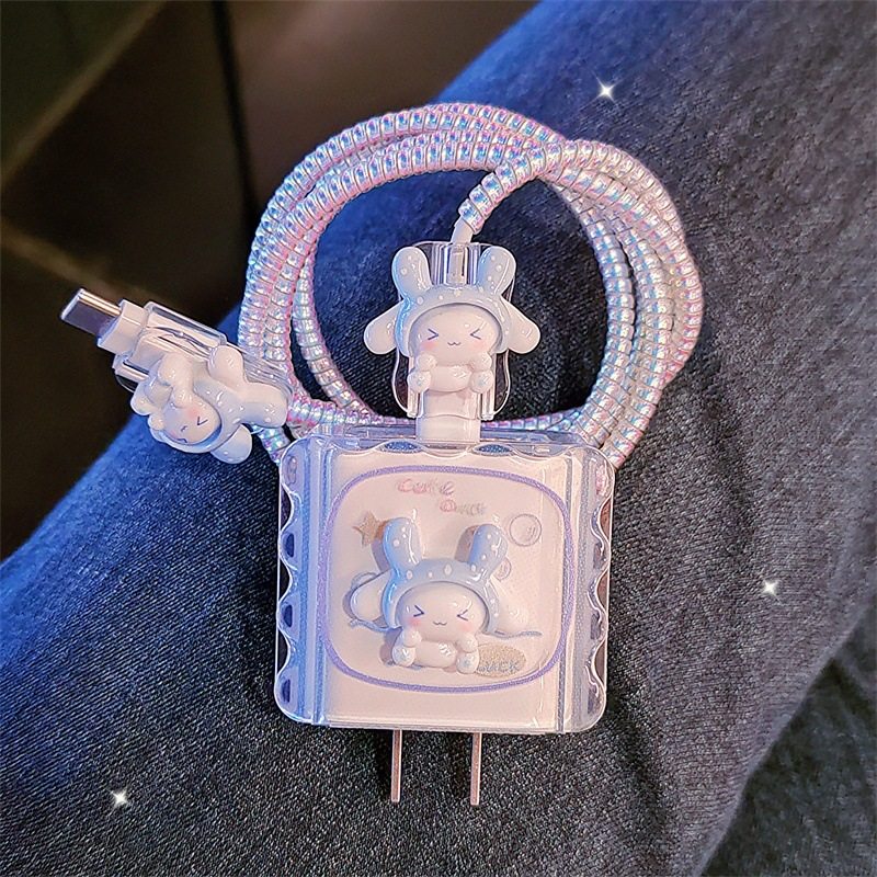 适用苹果充电器保护套iPhone16promax数据线保护缠线防折断20W