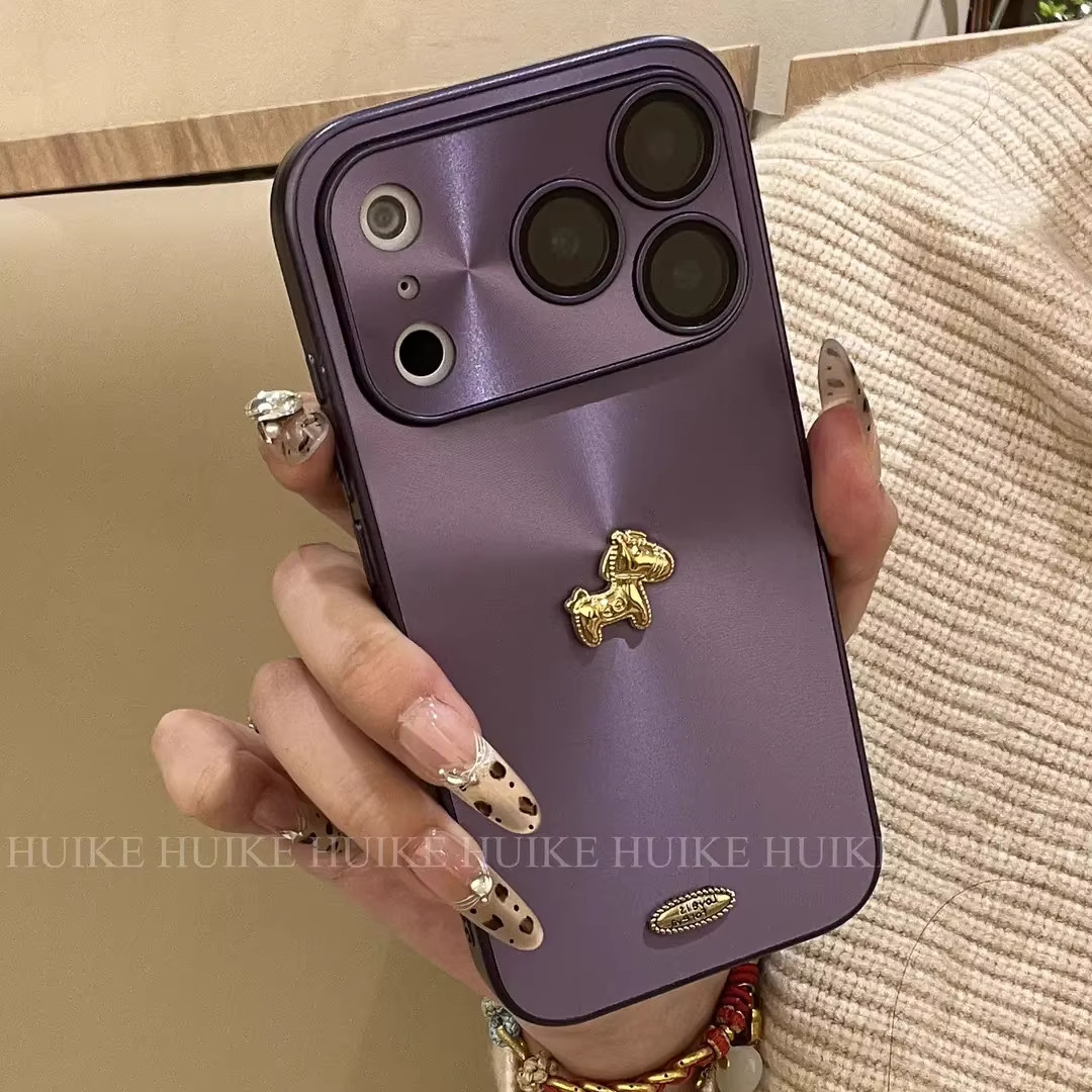 马年高级感极光紫色适用苹果17promax手机壳iPhone16pro新款小众独特超好看保护套15/13情侣款新品高颜值外壳