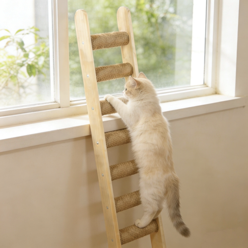 壁挂实木猫窝猫笼猫柜木质梯子