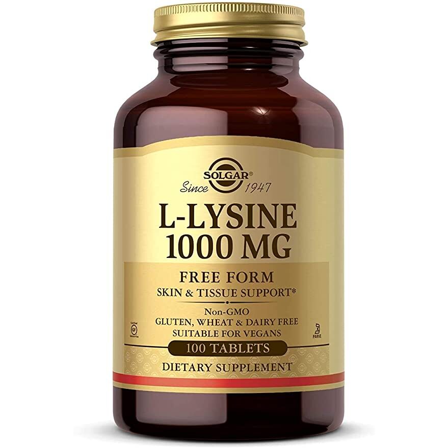 美国代购Solgar LLysine 1000mg 100Tablets Enhanced Absorpt